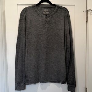 Men's Lucky Brand Charcoal Gray Long-Sleeve Henley